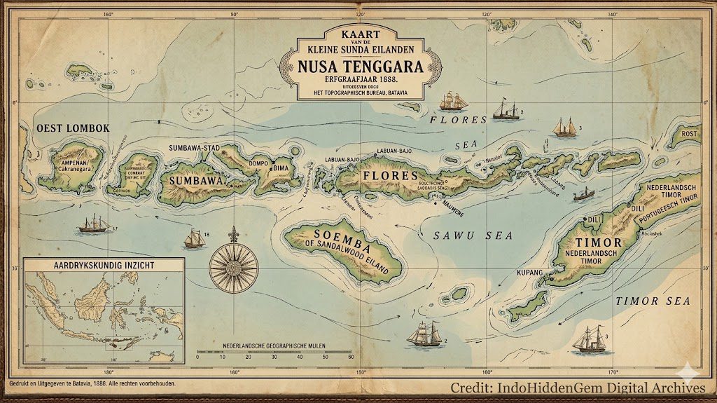 nusa tenggara heritage map 1888 indohiddengem